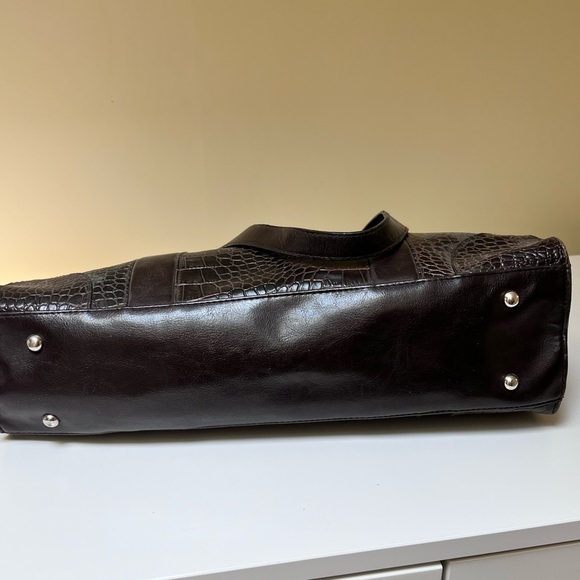 Coldwater Creek Faux Alligator Print Large Tote Bag - Picture 4 of 9